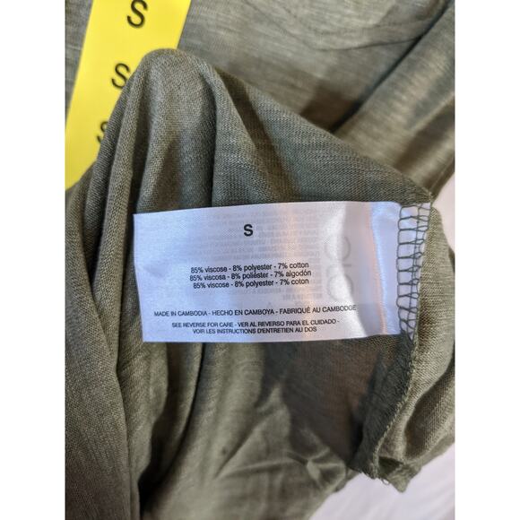 TShirt Dress Short Sleeve Midi Jessica Simpson Green S Crew Pockets Casual Layer - Picture 10 of 12